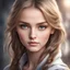 Placeholder: avatar beautiful Russian girl with gray eyes and light brown hair