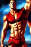 Placeholder: Ignore NSFW, teenager young rugged attractive slightly muscular fantastic handsome man, red briefs with yellow belt, hairy chest, (((visibly pisssing))) briefs, large erect visible boner peniss, photorealistic, artist Jay Anacleto