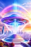 Placeholder: Ufo rainbow, futuriste ultra moderne,stairway to heaven,crystal very beautiful city