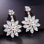 Placeholder: crystal flower earrings, highly detailed, intricate, photorealistic, high fashion, jewellery, luxury, designer