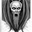 Placeholder: Nosferatu with yellow eyes with fleshy tentacle hair beard grey skin and red fangs and vampire bat nose as a Russian Orthodox