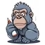 Placeholder: vector Cartoon gorilla glue
