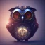 Placeholder: depth of field, Steampunk Owl, extreme detail, Photorealism, macro lens 70mm,bokeh, cinema4d, 8k, unreal engine 5, redshift render, midjourney4