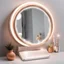 Placeholder: A bright makeup mirror with light