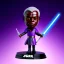 Placeholder: Plastic Jedi macewindu purple bobblehead with boots and hands