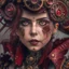 Placeholder: steampunk girl, intricately detailed, darkred tones, 8k, macro photography,