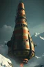 Placeholder: Comunist russian spaceship concept art, brutalism