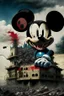 Placeholder: MICKEY MOUSE WITH ACCURATE EYES AS GODZILLA DESTROYING BUILDINGS IN SOUTH AFFRICA