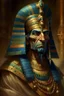 Placeholder: Busch painting style nightmare, an Egyptian king