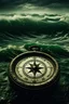Placeholder: The compass is swimming and lost in a huge and real ocean and there was storm and written on it marwan moussa .add more quality