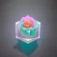 Placeholder: transparent multicolor crystal rose