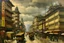 Placeholder: Japanese 1920 oil painting Central Tokyo