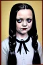 Placeholder: Wednesday Addams realistic portrait, highly detailed