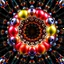 Placeholder: 3d Kaleidoscope recursive made of a metallic random color spheres turning many times likr Spirograph drawing Kaleidoscope Ruler Set creation