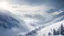 Placeholder: a distant shot of white owls flying above the snow,mist,clouds,nature,bokeh, valley,utra realistic, snow, masterpiece, sharp focus,volumetric lighting,