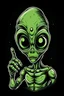 Placeholder: middle finger alien