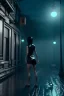 Placeholder: Ultra Realistic image, 25 years old brunette woman, Madrid, portrait, small stature, small chest, yakuza body tattoo, latex dress, short, rain, fog, club night Tokyo ambient, leds, neon, cyberpunk, vibrant color, highly detailed, art stations, concept art, smooth, unreal engine 5, god rays, ray tracing, RTX, lumen lighting, ultra detail, volumetric lighting.