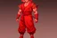 Placeholder: Full Body, male red dragonborn, monk, outfit like goku