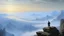 Placeholder: El caminante sobre el mar de nubes de Caspar David Friedrich → Interiorismo de montaña → Romanticismo alemán → Piedra rústica, ventanales panorámicos y alturas dobles → Composición con un eje central focal frente a la inmensidad → Luz mística filtrada por la niebla → Gris montaña, azul gélido, blanco y marrón tierra → Atmósfera sublime, solitaria y de profunda meditación