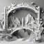 Placeholder: Tasman Bridge Tasmania view in ornate Papercraft, fairytale, children popup book, soft shadows, ambient occlusion, monochromatic