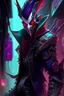 Placeholder: Shaco from league of legends in style cyberpunk