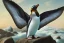 Placeholder: penguin flying in the sky with his two wings