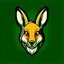 Placeholder: Kangaroo Mascot Logo in the style of 1997 pop culture, Fancy, Professional, Hotel Logo.