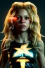 Placeholder: portrait, Shakira, blonde, angry, Realistic image, superhero, retro watchmen style, gold make-up, blood, sweat, fog, goddess style, Neon colors, leds. Black background, photo studio, concept art, smooth, unreal engine 5, god lights, ray tracing, RTX, lumen lighting, ultra detail, volumetric lighting, 3d, finely drawn, high definition, 4k.