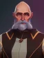 Placeholder: Portrait of a 40 year old strange wizard