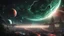 Placeholder: hyper realistic, tron legacy movie, space ships of the future, city of the future, green nad dark red trees , forest, space, planets, god status creations of the universe, face of an alien