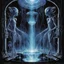 Placeholder: Modern movie poster art by Drew Struzan, surreal composition for sci-fi horror movie "ABANDONDED LAB", dark colors, alien creatures suspended in viscous liquid in a neverending row line of cryogenic chambers, digital art, art from beyond, dramatic, poster art masterpiece!, by Wayne Barlow and H.R. Giger