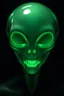 Placeholder: A transparent, hollow, glowing, face , a negative photo , 8k, high resolution for a big head alien in green, without a mouth