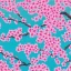 Placeholder: a detailed painting of a Japanese Cherry Blossom, seamless pattern, oil on canvas, pop art