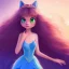 Placeholder: Cute beautiful princess cat girl in a fantasy world; sparkling eyes with beautiful eyelashes, magical world, extremely detailed long curly fur, high quality picture, beautiful full volumetric lighting, cinematic shimmering illumination, brilliant coloring, smooth, sharp focus, crispy quality, vray; Pixar, Disney, Artstation; HD, HDR, SF, CGSociety, 16k, photorealistic, unreal engine