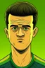 Placeholder: Philippe Coutinho Brazilian football player ,cartoon 2d