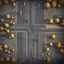 Placeholder: road stylized top down