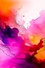 Placeholder: Abstract art; Ink wash; gradient from purple to pink to light orange