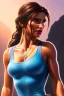 Placeholder: hyper realist, hyper detailed, stunningly beautiful Lara Croft, athletic realistic body, by greg rutkowski, magali villeneuve, artgerm, wlop, rossdraws, concept art, digital painting