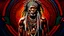 Placeholder: hyperrealistic ultradetailed portrait with tribal style,extremely far angle shot, full body view african shaman poltergeist,blow in didgeridoo,white tribal signs extremely textured and ultradetailed white dreadlocks,ultradetailed shuttered textures with reflexion in water textures ,ultradetailed face,sharp body edges, tribal painted tattoes,extremely sharp colours, extremely deep colours,omnious intricate,high saturation, baroque light,octane render, dynamic,motion, 8k, HDR