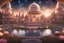 Placeholder: graceful and pure harmonic cosmic city with several magic and beautiful smal garden and great building, a magnificent environment, cosmic, faceted dome, crystals, lake. infinitely many details. starry sky, sparkles of light. high definition, 4k, cosmic star sky and ufo in the sky