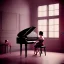 Placeholder: The main character in an old silent film playing piano in the room, Photorealistic, polychromatic, geometric, filmic, complex, cinematic postprocessing, Photography, Nikon, HDR, 64 megapixels, 4k resolution