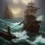 Placeholder: a pirate warrior on his ship, a highly detailed illustration, background of giant crashing ocean waves, realistic render, 8 k, micro detail, intricate, elegant, centered, digital painting, Artstation, smooth, sharp focus, illustration, artgerm, tomasz alen kopera, peter mohrbacher, donato giancola, joseph christian leyendecker, wlop, boris vallejo