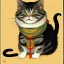 Placeholder: Ukiyo-e Style ,cute cat