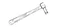 Placeholder: horizontal image of a hammer, detailed line drawing, vector