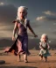 Placeholder: Daenerys Targaryen toddler, full body, dramatic lighting, angry, hyper realistic,