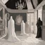 Placeholder: ghostly wraiths and smoky phantoms in a hall with broken mirrors