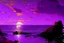 Placeholder: purple sky, planet in the sky, rocks, cliffs, sci-fi, friedrich eckenfelder impressionism paintings