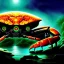 Placeholder: ultra detailed fullbody Drawing of a Cyborg metallic Gigantic red Crab on the shore , , with glowing Green eyes, extremely detailed digital painting, intrincate, extremely detailed face,crystal clear Big eyes, in the style of Frank Frazetta, mystical colors , perfectly centered image, perfect composition, rim light, beautiful lighting, 8k, stunning scene, raytracing