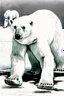 Placeholder: A polar bear with human feet