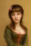 Placeholder: Potrait of young woman as rococo oil panting no rambut as